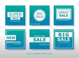 discount banner social media post template collection premium vector