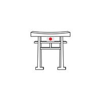 icono de puerta torii vector