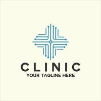 vector de logotipo de clínica médica simple