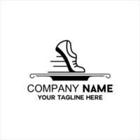 shoe logo simple outline vector