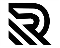 vector de logotipo de contorno de letra r