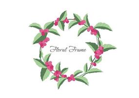 collection of Hand drawn floral frame background vector