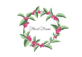 collection of Hand drawn floral frame background vector