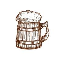 Beer mug vector sketch icon