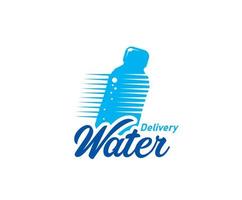 Clear water delivery service blue icon vector