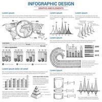 Vector sketch graphs and elements for infographics