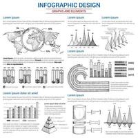 Vector sketch graphs and elements for infographics