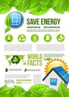 Vector ecology and environment energy infographics