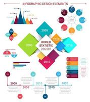 plantilla de elementos de diseño de infografía plana vectorial vector