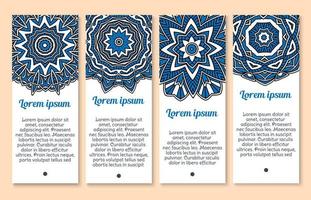 Vector pattern Paisley or Mandala ornament banners