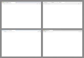 Web browser window interface vector mockups