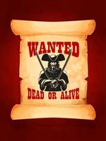 Wanted dead or alive vector poster