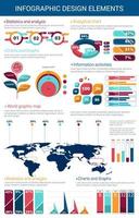 Infographic design element with graph and chart vector