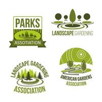 Vector icons for landscape gardening company