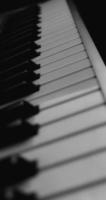 Piano keys seen from different perspectives photo