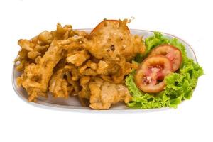 Tempura in a bowl on white background photo