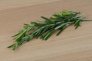 Rosemary on wooden background photo