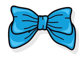 Set of Hand Drawn color Doodle  bow. vector