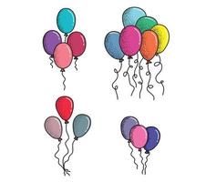 hand drawn balloon on a white background vector