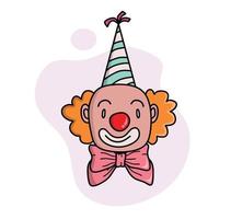 Set of Hand Drawn color Doodle clown vector