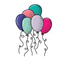 hand drawn balloon on a white background vector