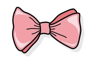 Set of Hand Drawn color Doodle  bow. vector