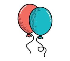 hand drawn balloon on a white background vector