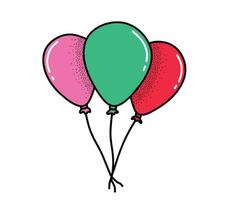 hand drawn balloon on a white background vector