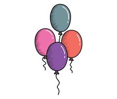 hand drawn balloon on a white background vector