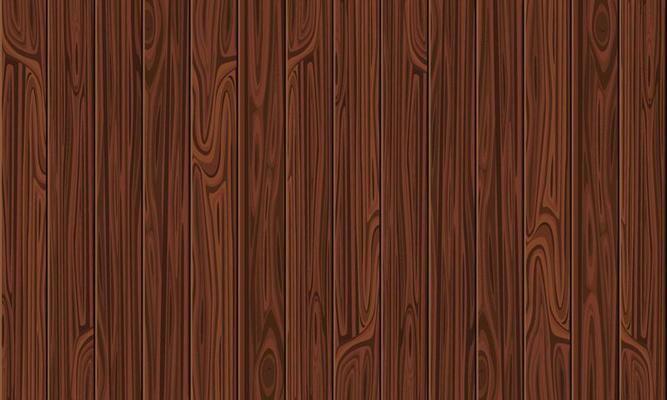 Background from brown wooden vertical planks, wood texture. Banner design with copy space. Vector stock illustration.