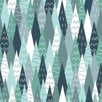 Abstract seamless pattern of triangles, winter forest in the Scandinavian style. Vector stock illustration.