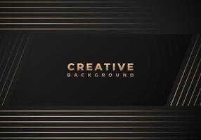 Luxury Stripes Golden Lines Diagonal Overlap on Black Background with Copy Space for Text vector