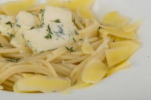 Cheese pasta in the bowl photo