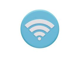 Wifi icon 3d illustration element vector