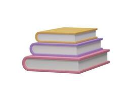 Book icon 3d rendering illustration vector