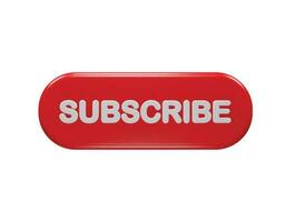 Subscribe button icon 3d element vector