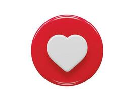 Love react icon 3d render vector