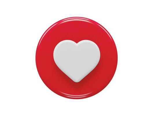 Love react icon 3d render