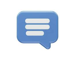 Message icon 3d vector