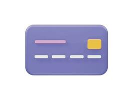 Credit card icon illustration 3d render vector