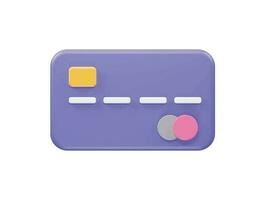 Credit card icon illustration 3d render vector