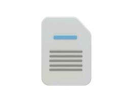 File icon 3d render vector