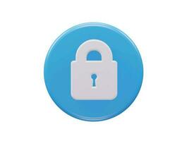 Security icon 3d render element vector