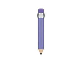 Pencil icon 3d realistic element vector