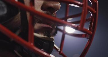 Closeup Portrait Of American Football Player photo