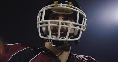 Closeup Portrait Of American Football Player photo