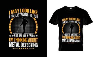 diseño de camisetas de detectores de metales, eslogan de camisetas de detectores de metales y diseño de ropa, tipografía de detectores de metales, vector de detectores de metales, ilustración de detectores de metales