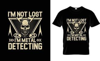 diseño de camisetas de detectores de metales, eslogan de camisetas de detectores de metales y diseño de ropa, tipografía de detectores de metales, vector de detectores de metales, ilustración de detectores de metales