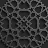 Seamless islamic pattern 3d . Traditional Arabic design element. vector