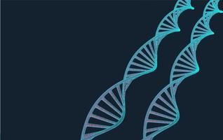 Grey DNA with polygon line on blue background. Polygonal space low poly with connecting dots and lines. Connection structure. Vector science background.